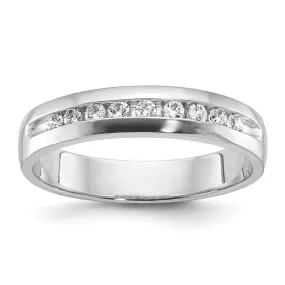 4.5mm 14K White Gold 9-Stone 1/4 Ctw Diamond Standard Fit Band