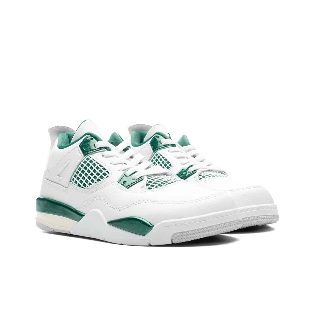 Air Jordan 4 Retro (PS) 'Oxidized Green' - White/Oxidized Green/White