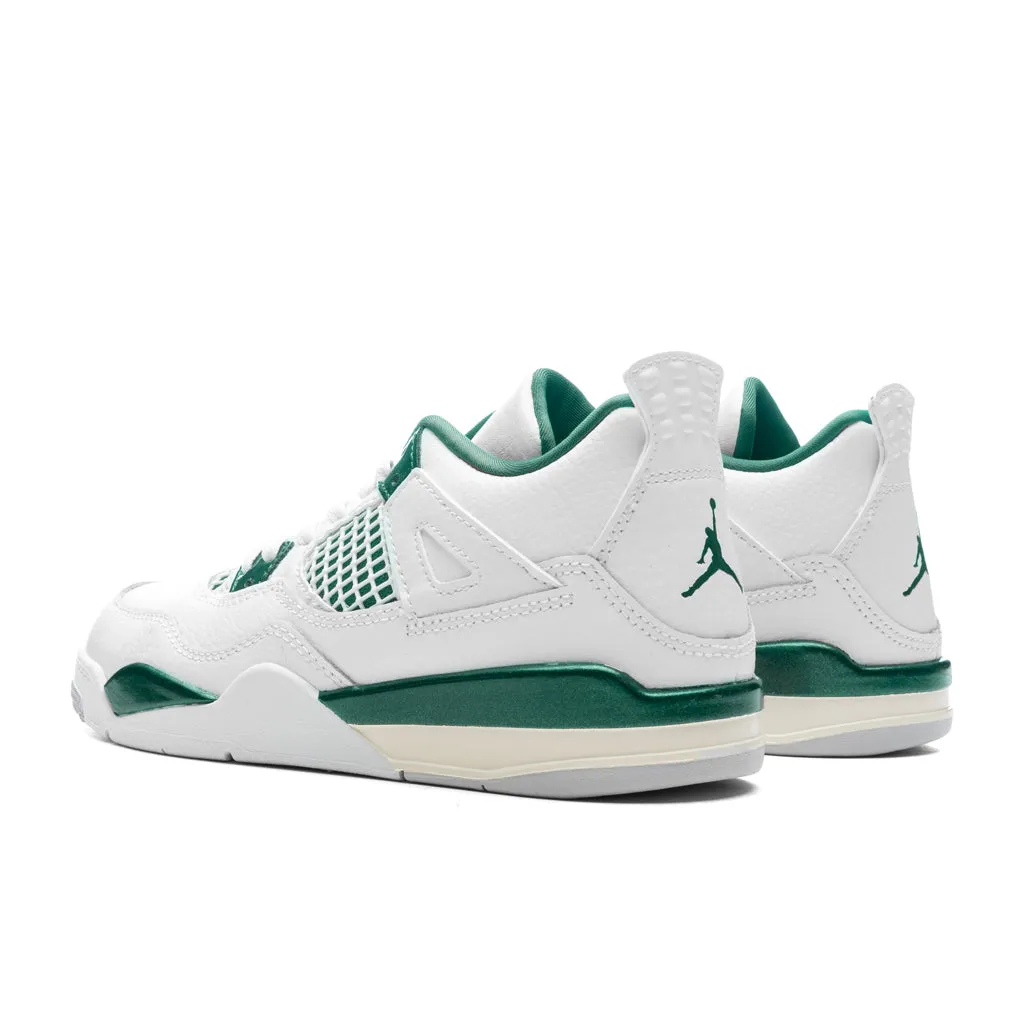 Air Jordan 4 Retro (PS) 'Oxidized Green' - White/Oxidized Green/White