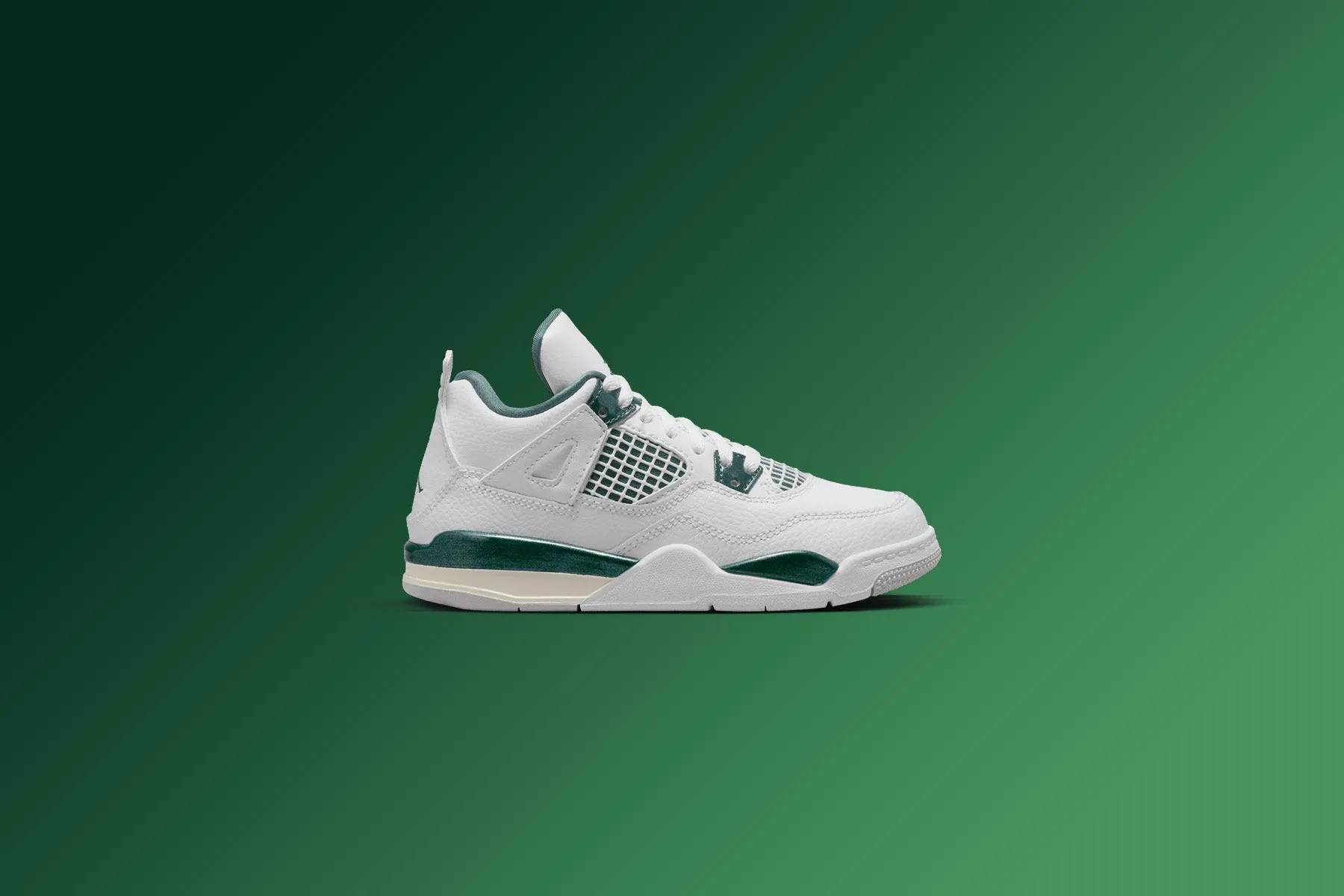 Air Jordan 4 Retro (PS) 'Oxidized Green' - White/Oxidized Green/White