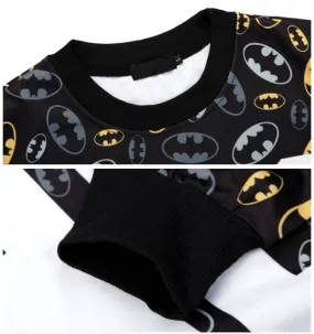 Batman Print Yellow and Grey Swag Crewneck Jumper for Men #88