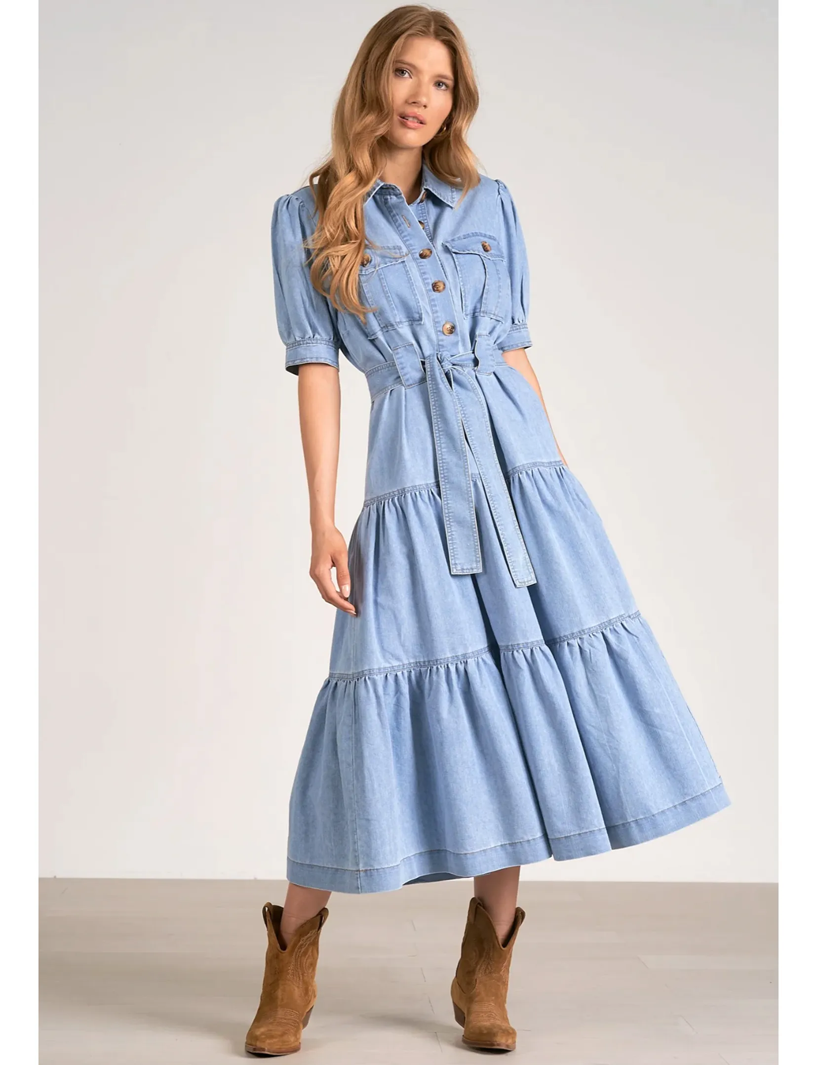 Belle Denim Maxi, Denim