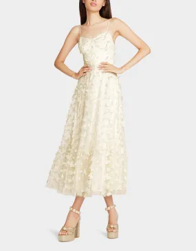 BETSEYS BUTTERFLY MAXI DRESS CREAM