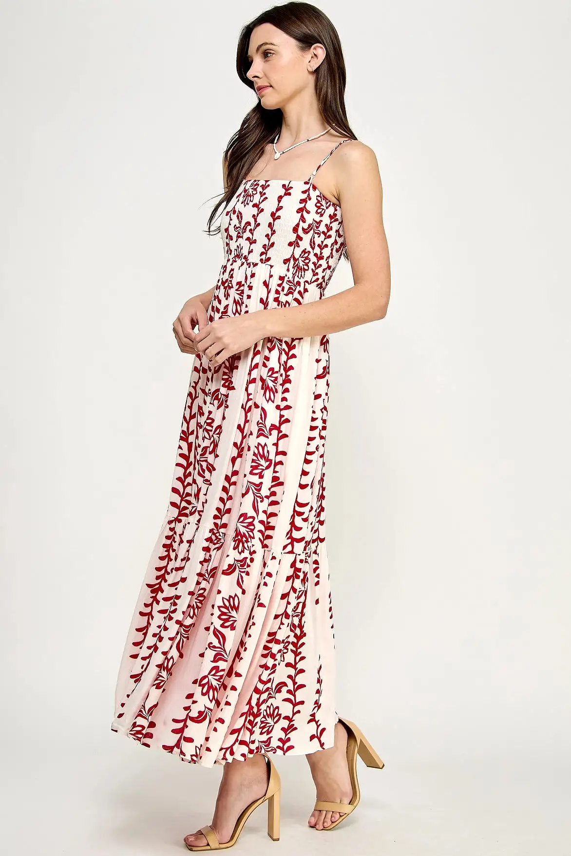 Bloom with a View Red Floral Maxi Dress