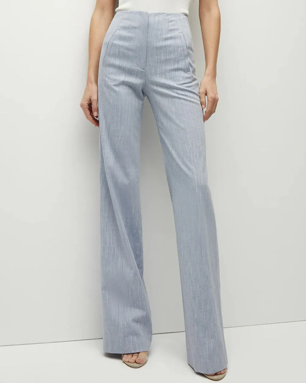 Blue Oasis Metallic Pinstripe Jude Pant