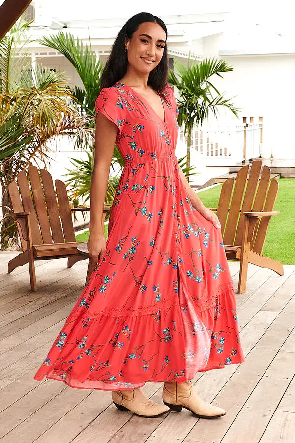 Carmen Maxi Dress Babylon Flower print