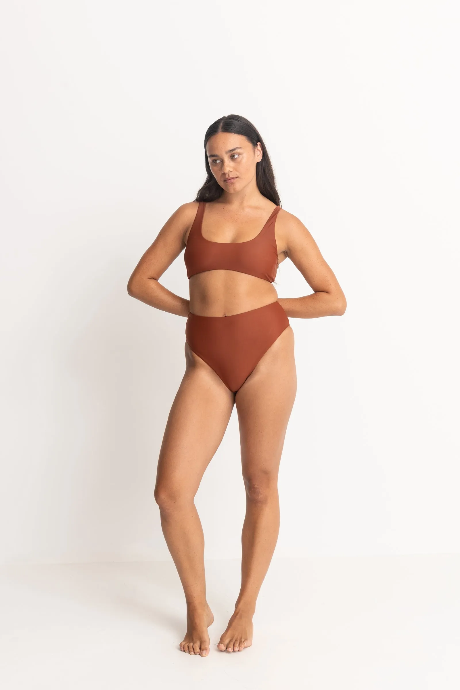 Classic Hi Waist Pant Rust