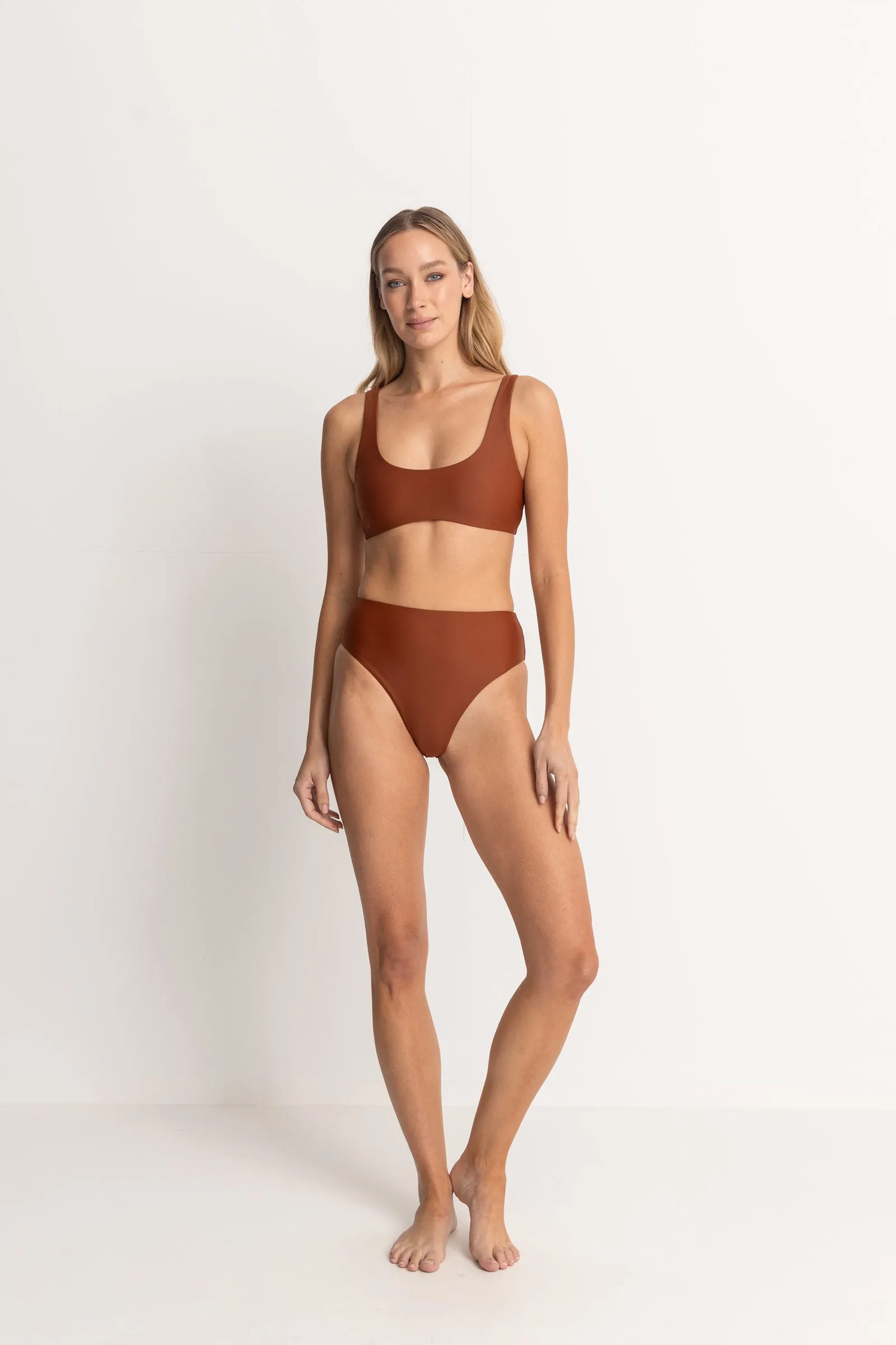 Classic Hi Waist Pant Rust