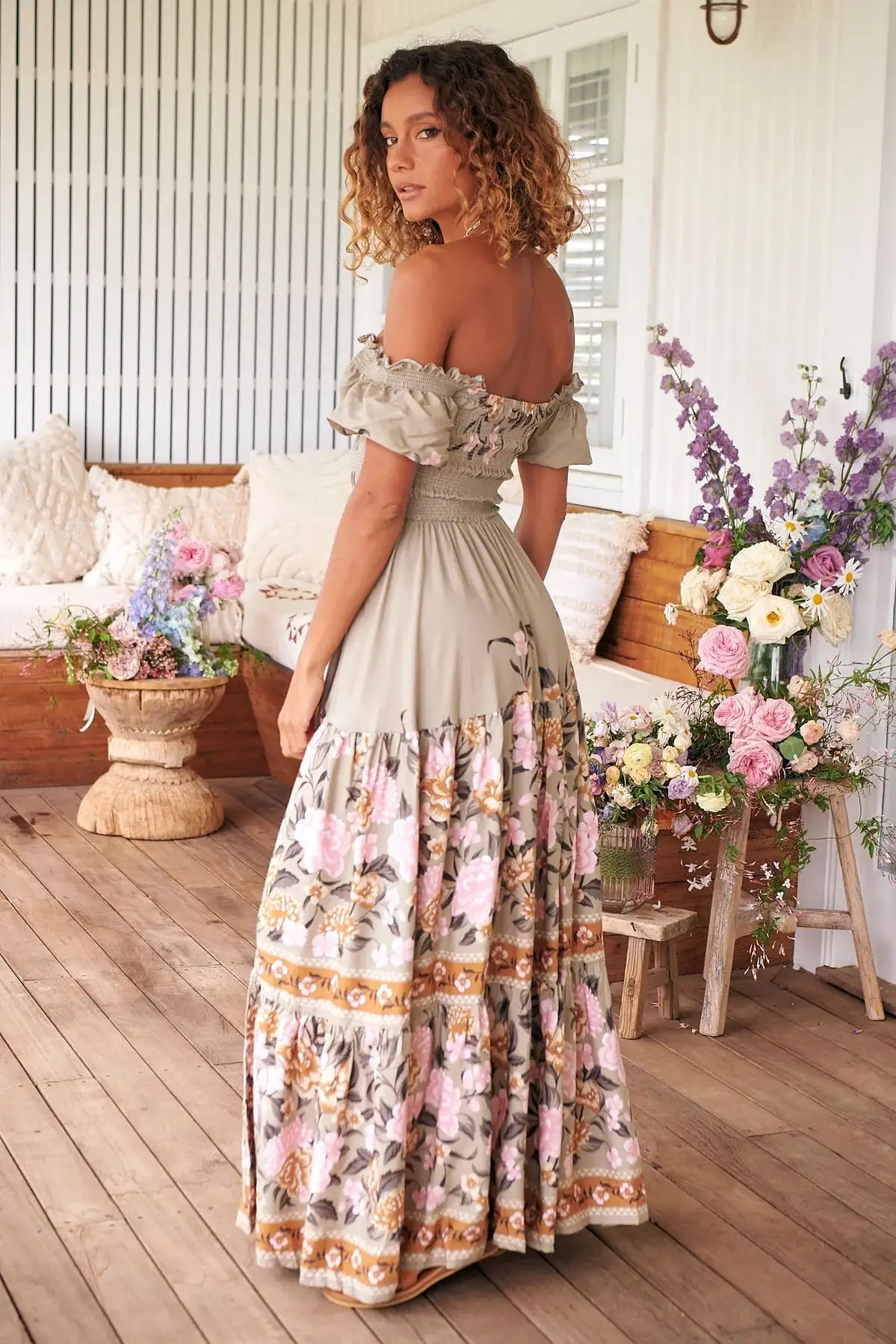 Claudette Maxi Dress Adore You print