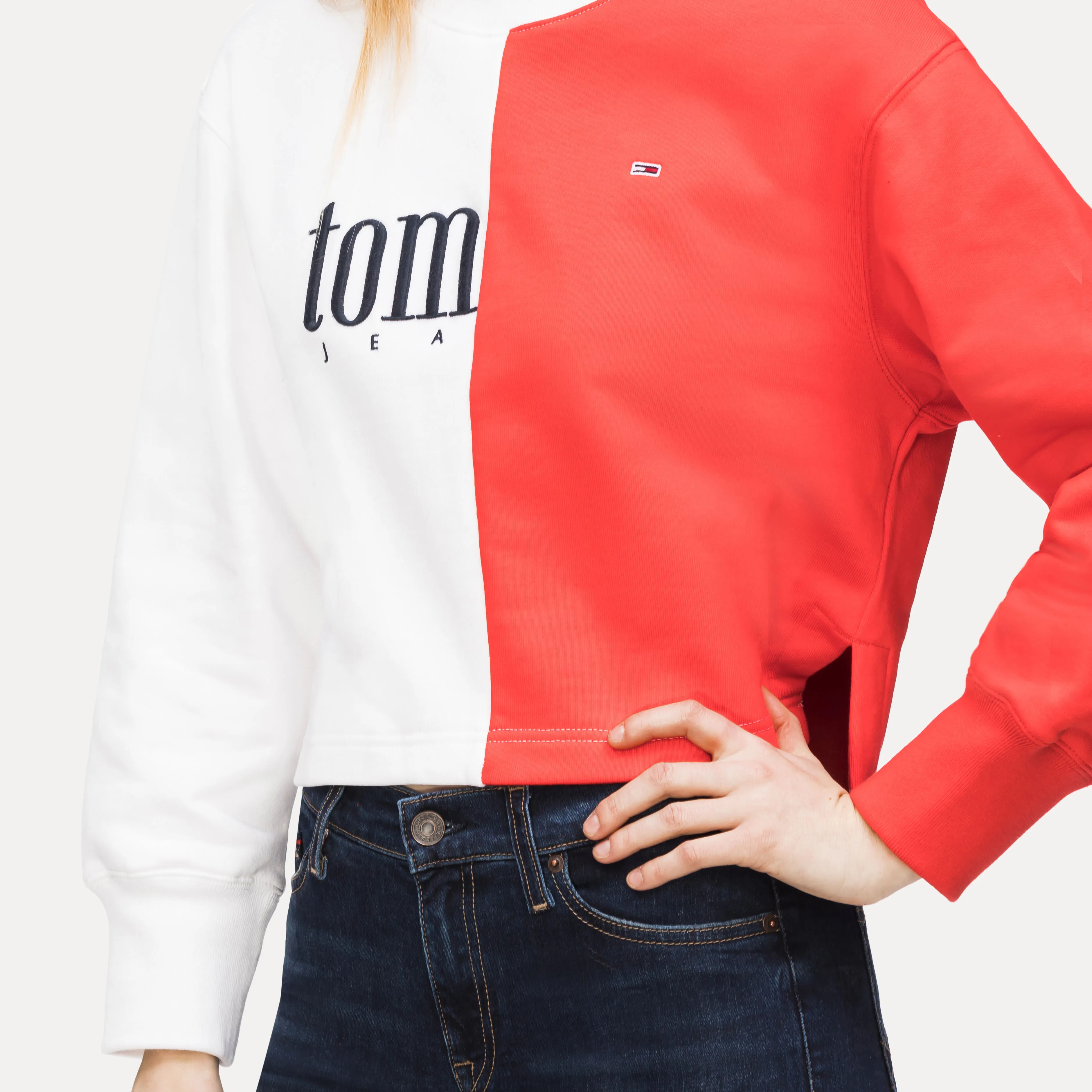 Colour Blocked Split Logo Sweat | Sweatshirts & Hoodies | Tommy Hilfiger