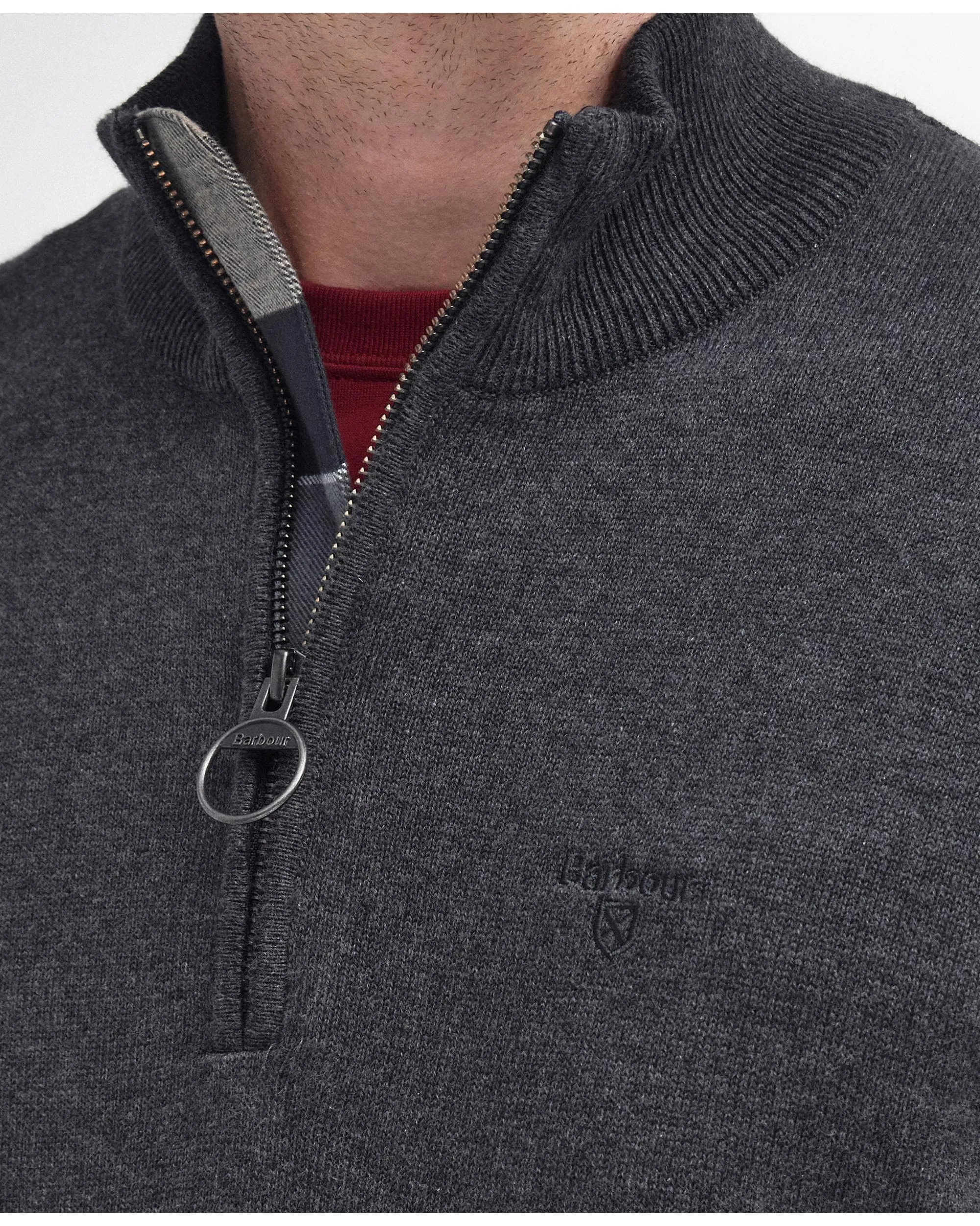 Cotton Mens Half Zip Jumper