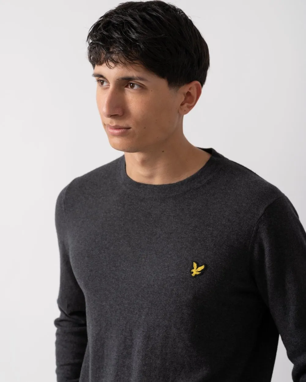 Cotton Merino Mens Crew Neck Jumper