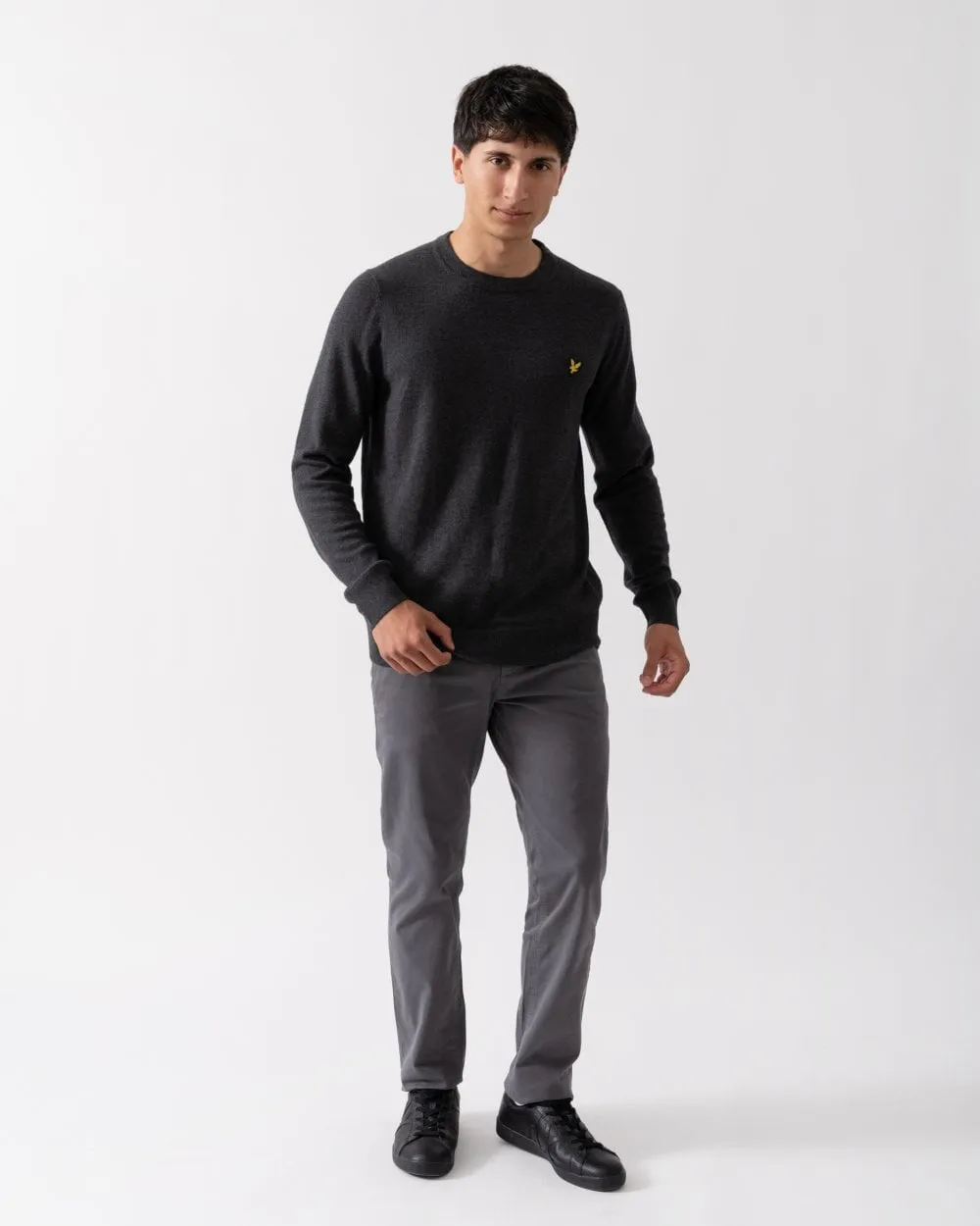 Cotton Merino Mens Crew Neck Jumper