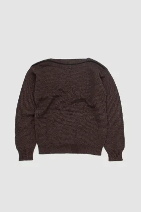 Cristaseya Washi Paper Boatneck Sweater Brown