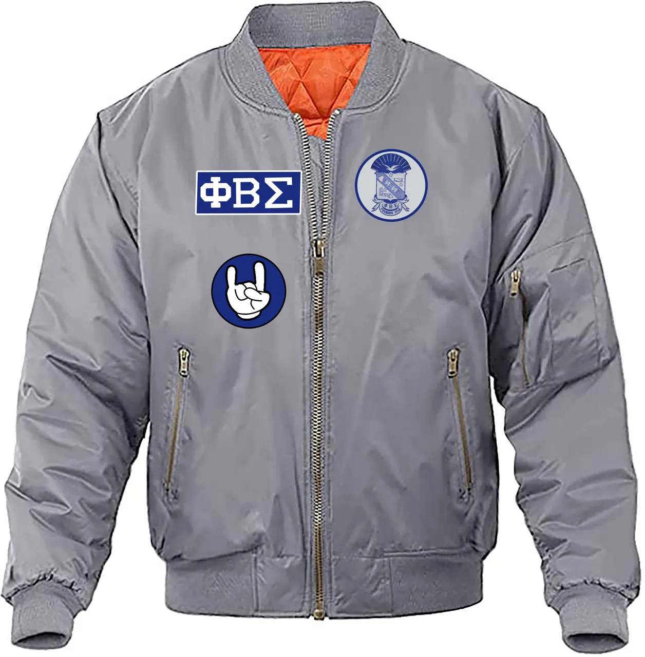 Deference Clothing® compatible with Phi Beta Sigma Clothing® Chapter 59 Bomber Jacket Patches