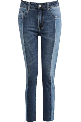 Denim Two Tone Denim Skinny Jeans