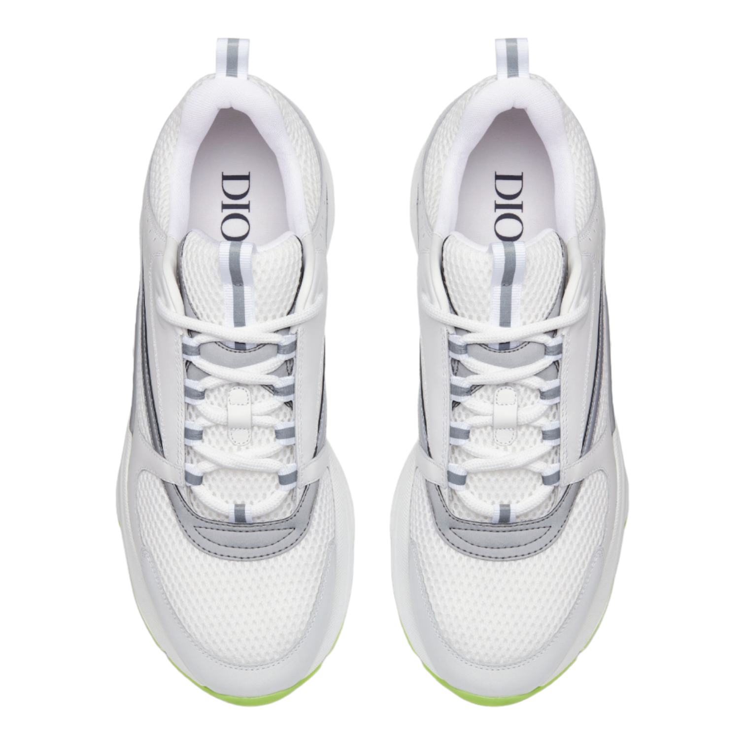 Dior B22 White Silver Fluo Green