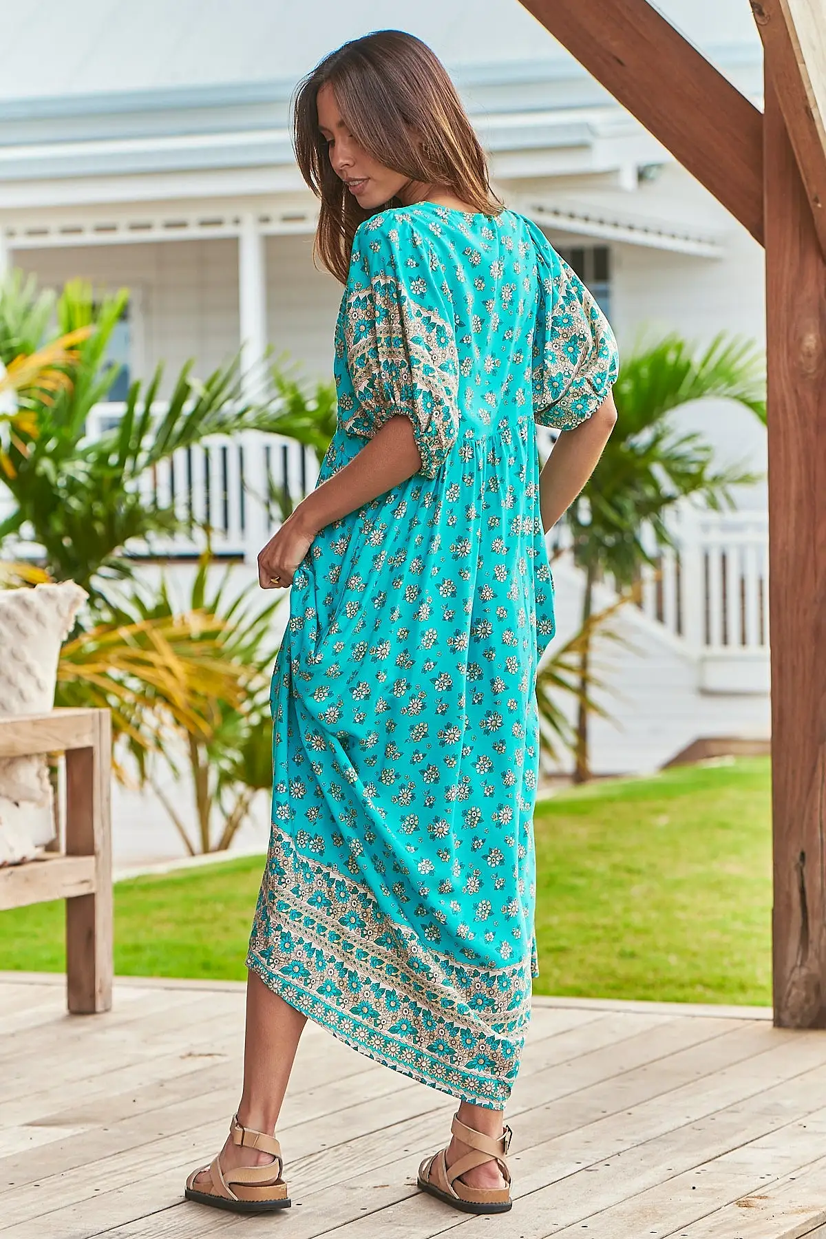 Ellie Maxi Dress Maui Print