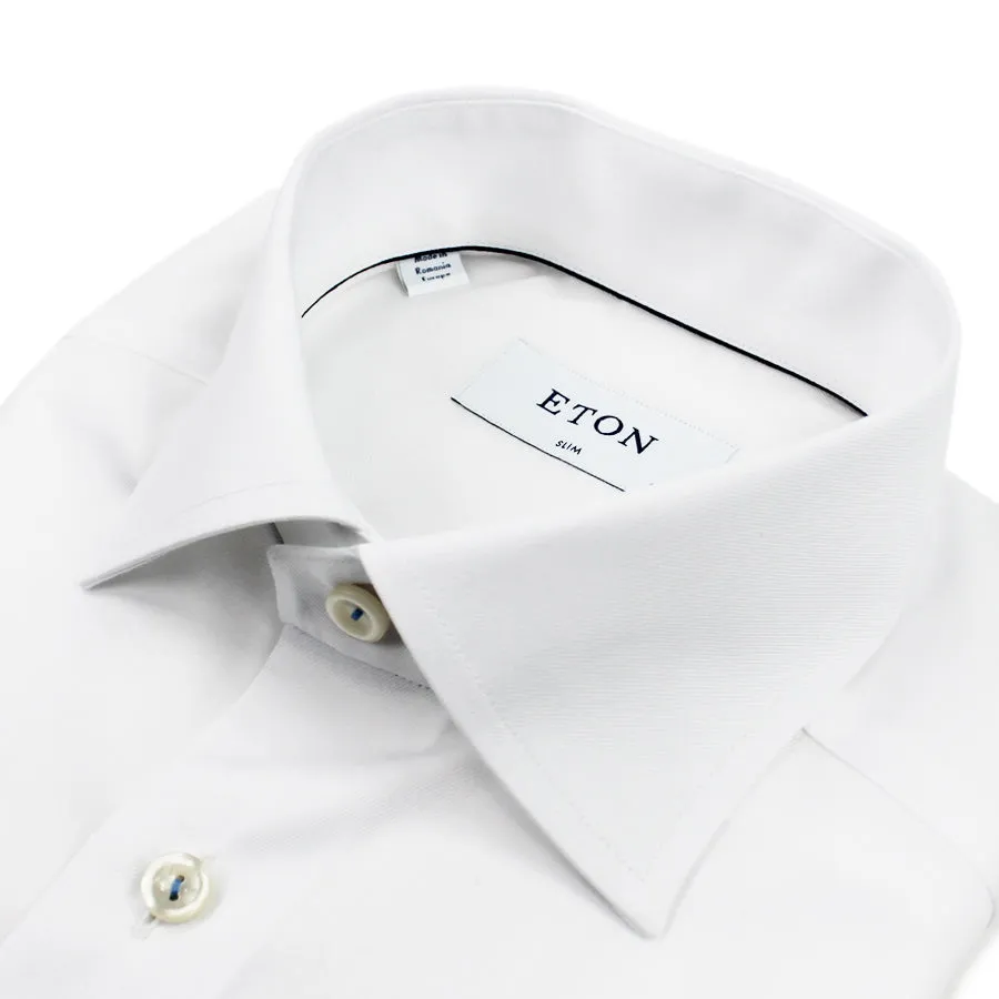 Eton - Slim Fit Royal Twill Shirt in White