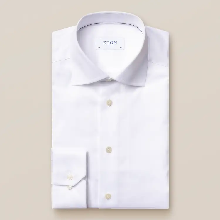 ETON Slim Signature Twill Dress Shirt White