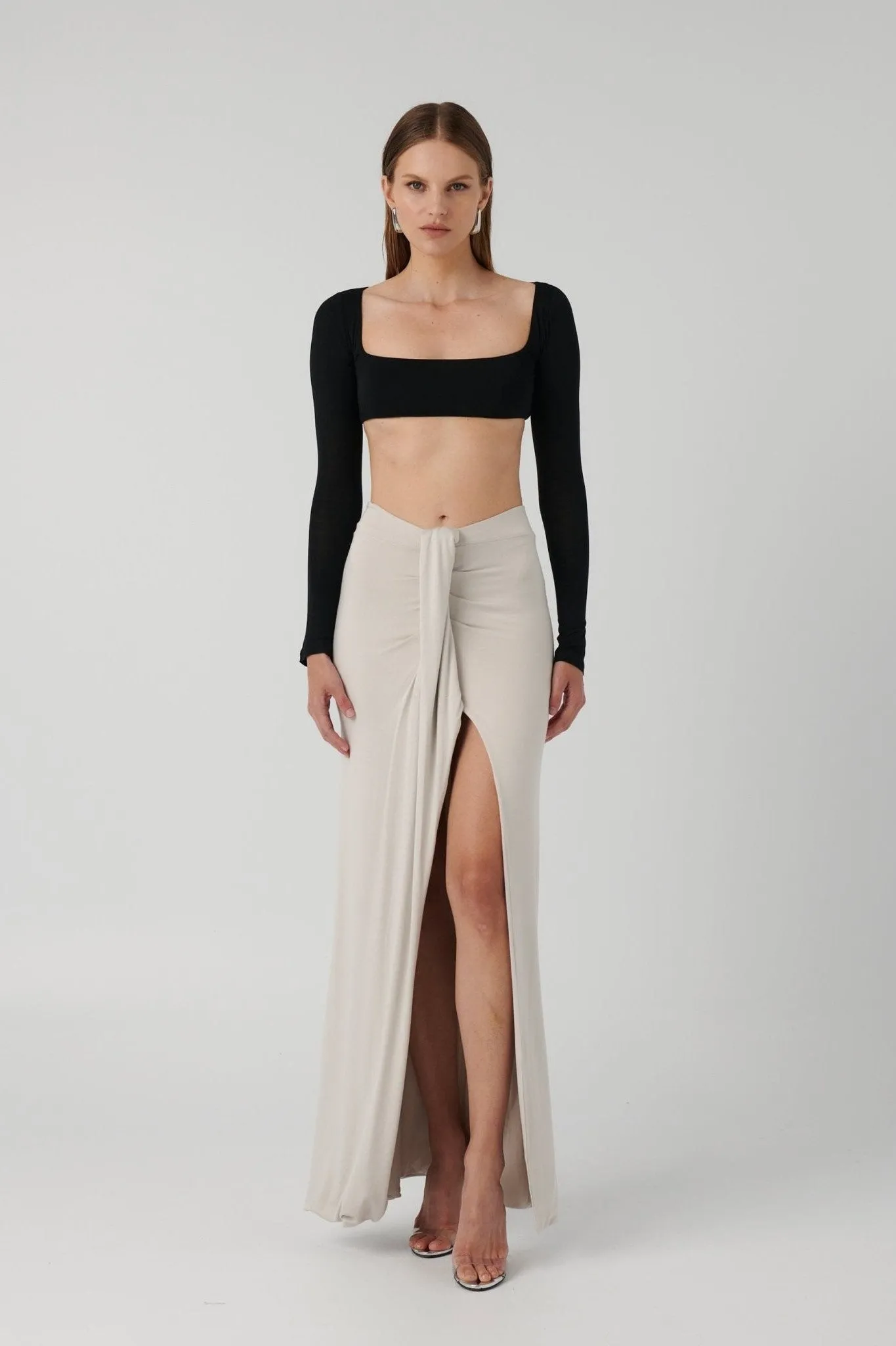 Gillian Maxi Skirt - Oyster