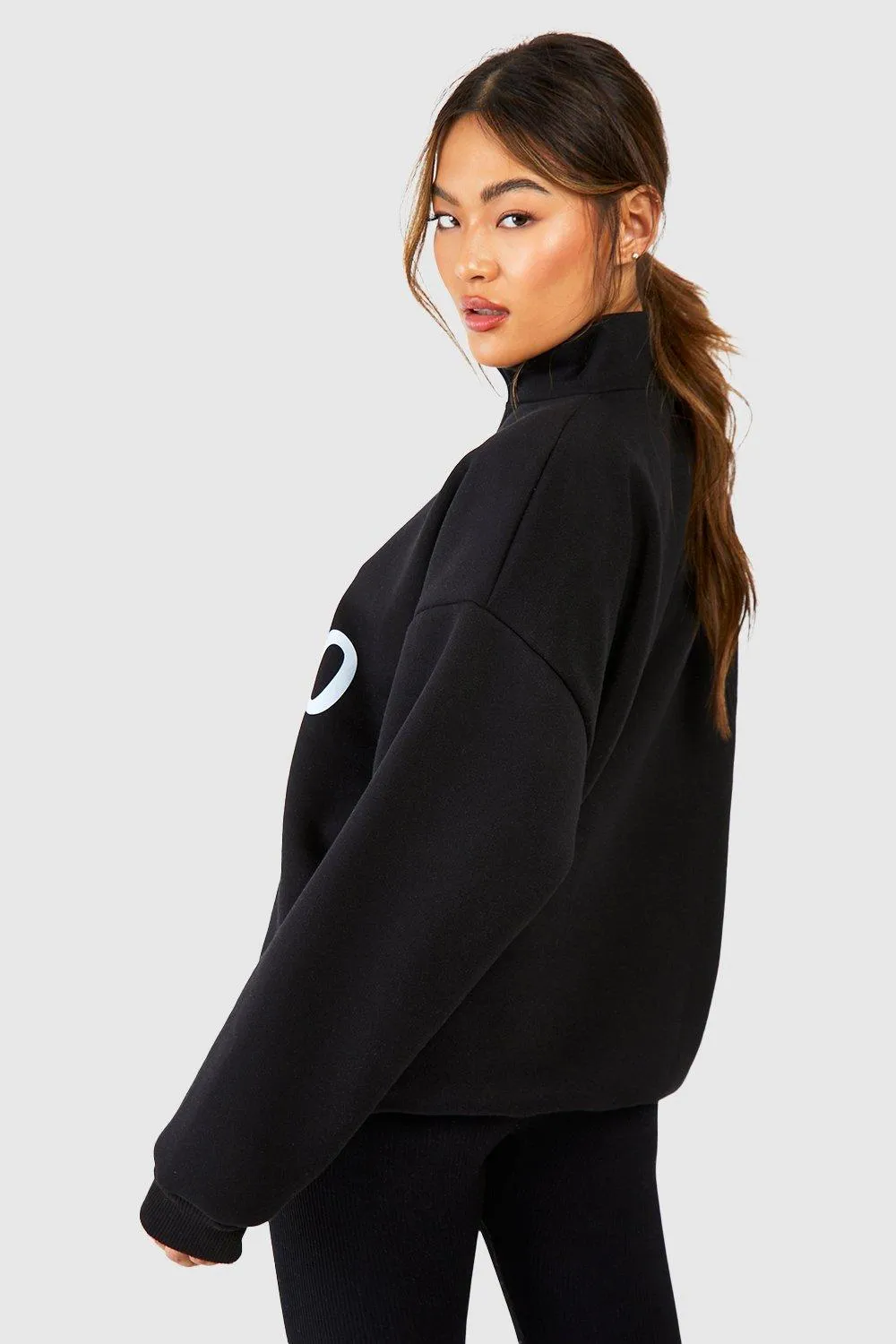 Hoodies & Sweatshirts | Dsgn Studio Half Zip Oversized Sweatshirt | boohoo