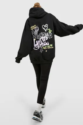 Hoodies & Sweatshirts | Plus Oversized Limited Back Print Hoodie | boohoo