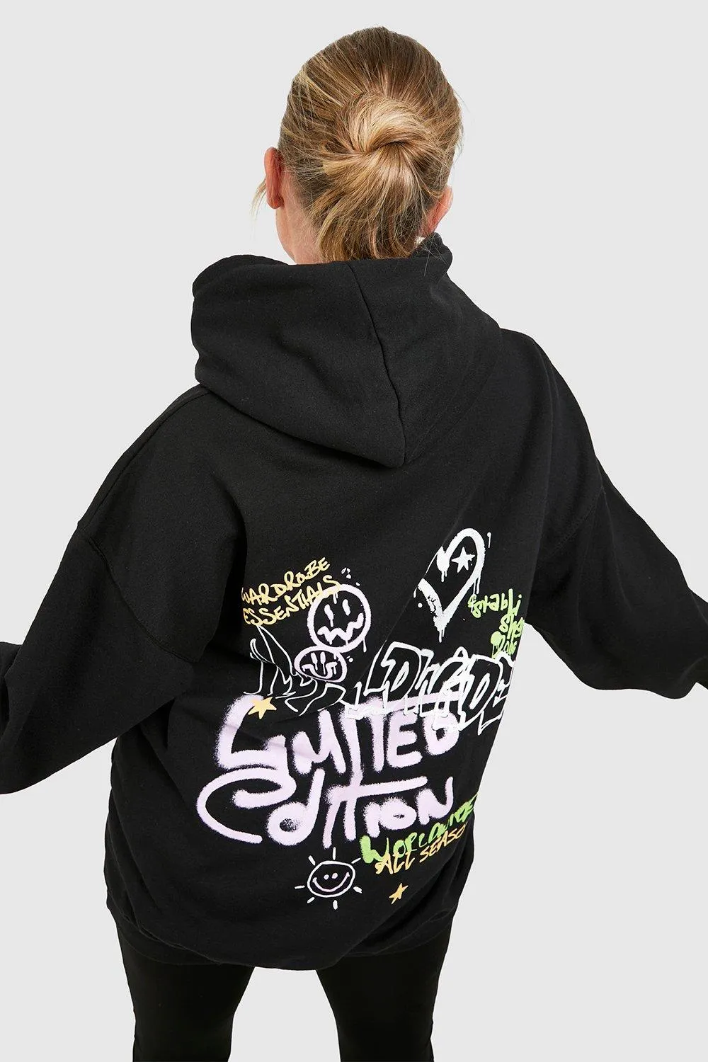 Hoodies & Sweatshirts | Plus Oversized Limited Back Print Hoodie | boohoo