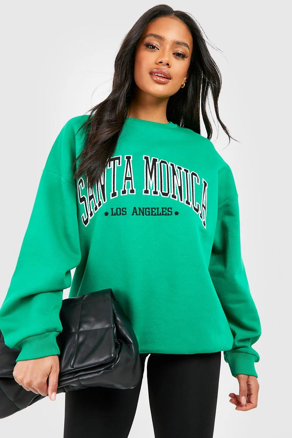 Hoodies & Sweatshirts | Santa Monica Applique Oversized Sweatshirt | boohoo