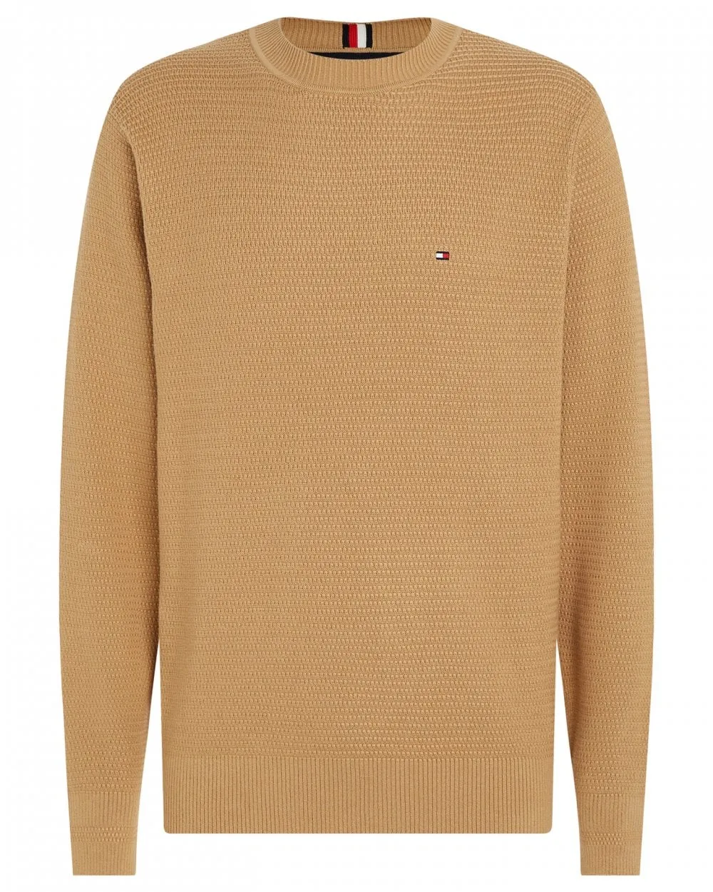 Interlaced Structure Mens C-Neck Jumper