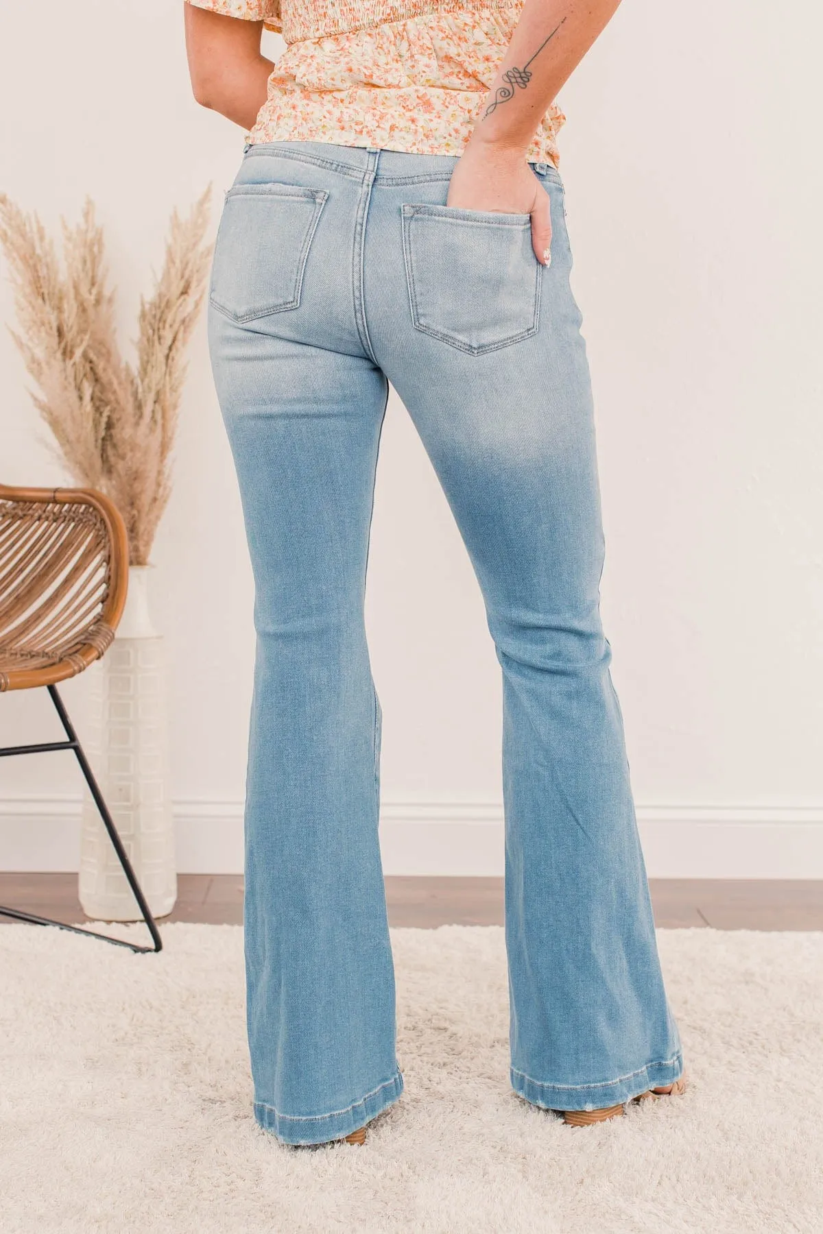 KanCan Curvy Flare Jeans- Carol Wash