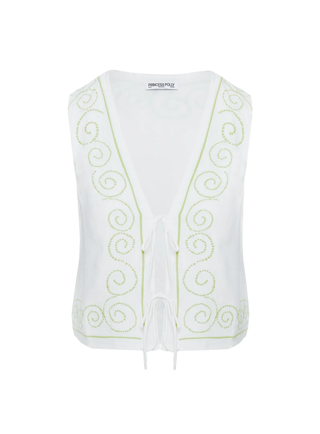 Kindred Tie Top White / Green