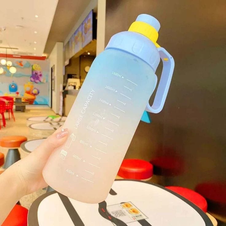 Large Capacity Straw Water Bottle