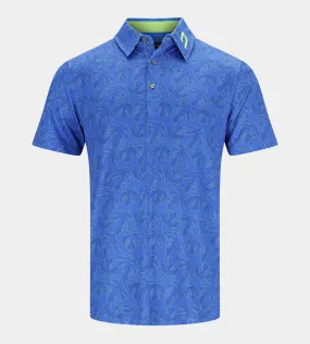 LEAFY POLO - BLUE