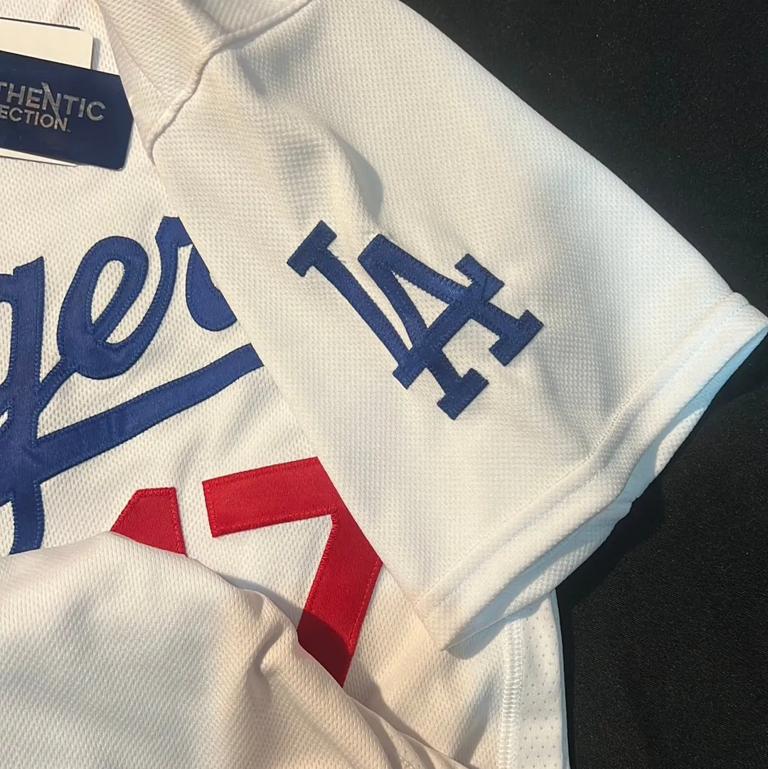 Los Angeles Dodgers MLB Nike Authentic Collection #17 Ohtani - White Standard Fit Mens Jersey