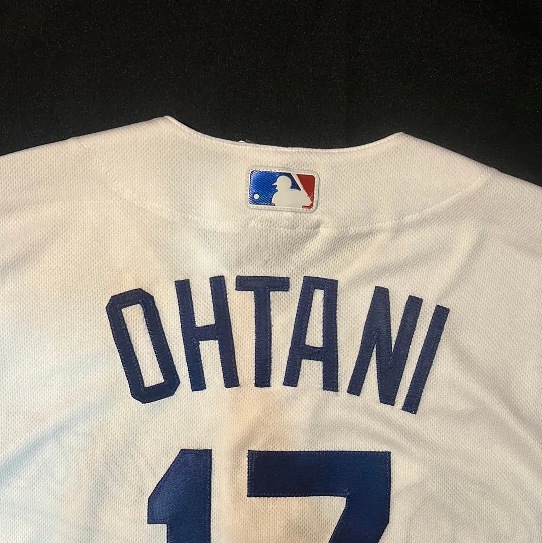 Los Angeles Dodgers MLB Nike Authentic Collection #17 Ohtani - White Standard Fit Mens Jersey