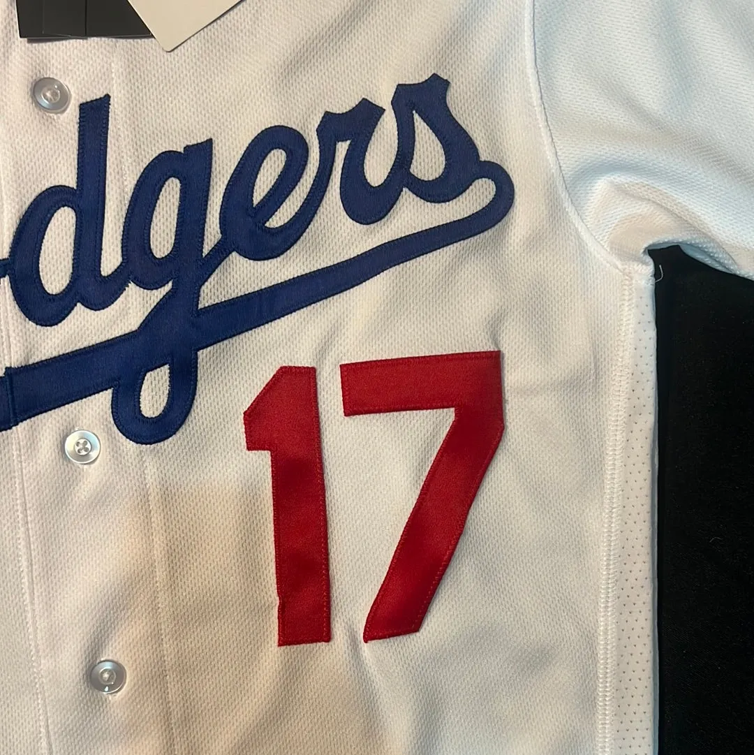 Los Angeles Dodgers MLB Nike Authentic Collection #17 Ohtani - White Standard Fit Mens Jersey