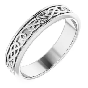 Men's 7mm Platinum Celtic Inspired Standard Fit Band