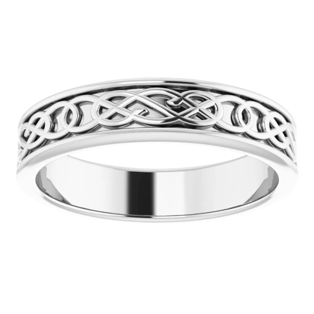 Men's 7mm Platinum Celtic Inspired Standard Fit Band