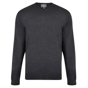 Mens Merino V Neck Jumper