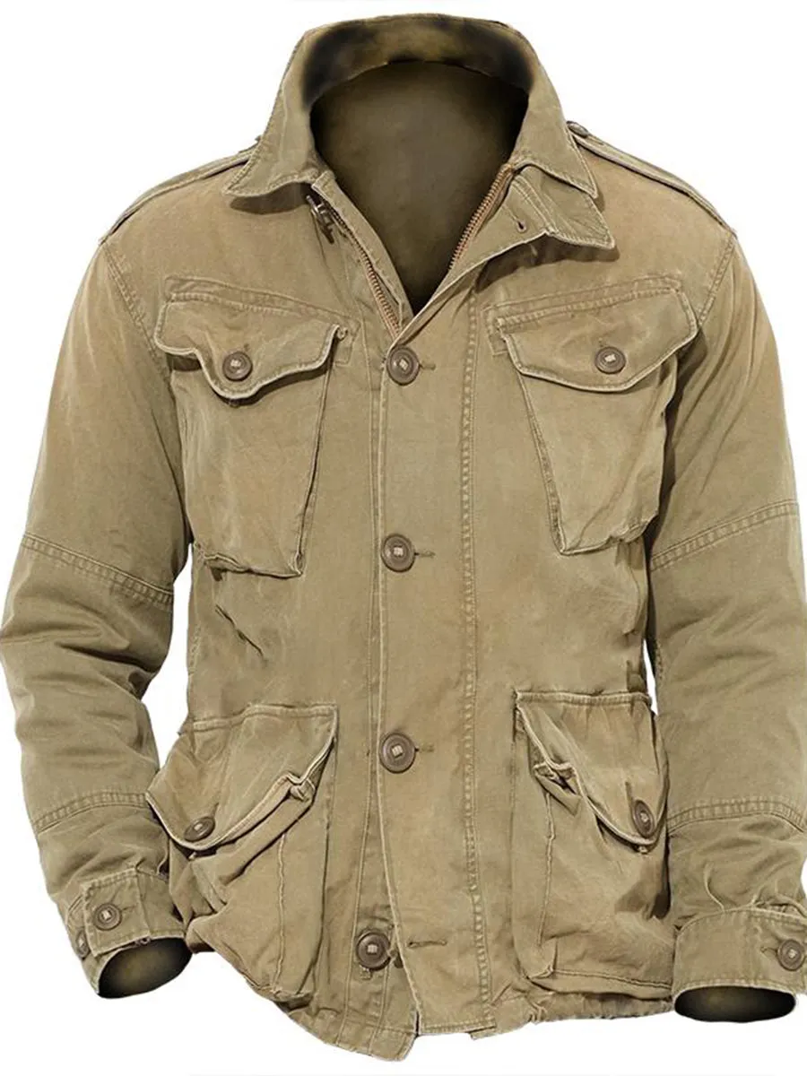 Men's Outdoor Vintage Multi-Pocket Jacket