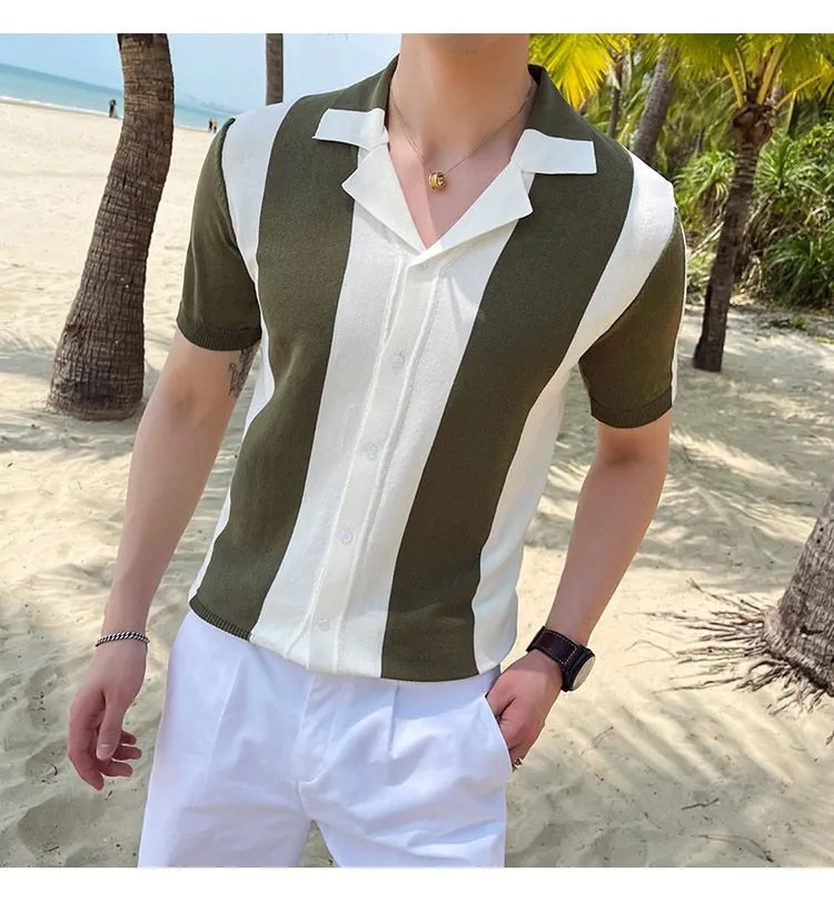 Men's Summer Casual Breathable Slim Fitted Short Sleeve Polo Shirt