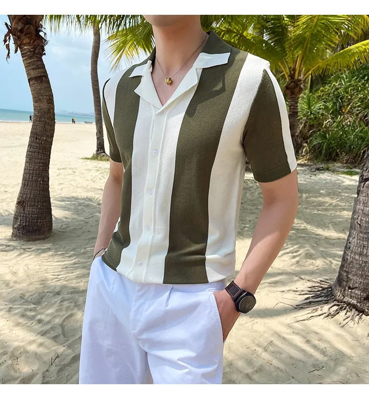 Men's Summer Casual Breathable Slim Fitted Short Sleeve Polo Shirt