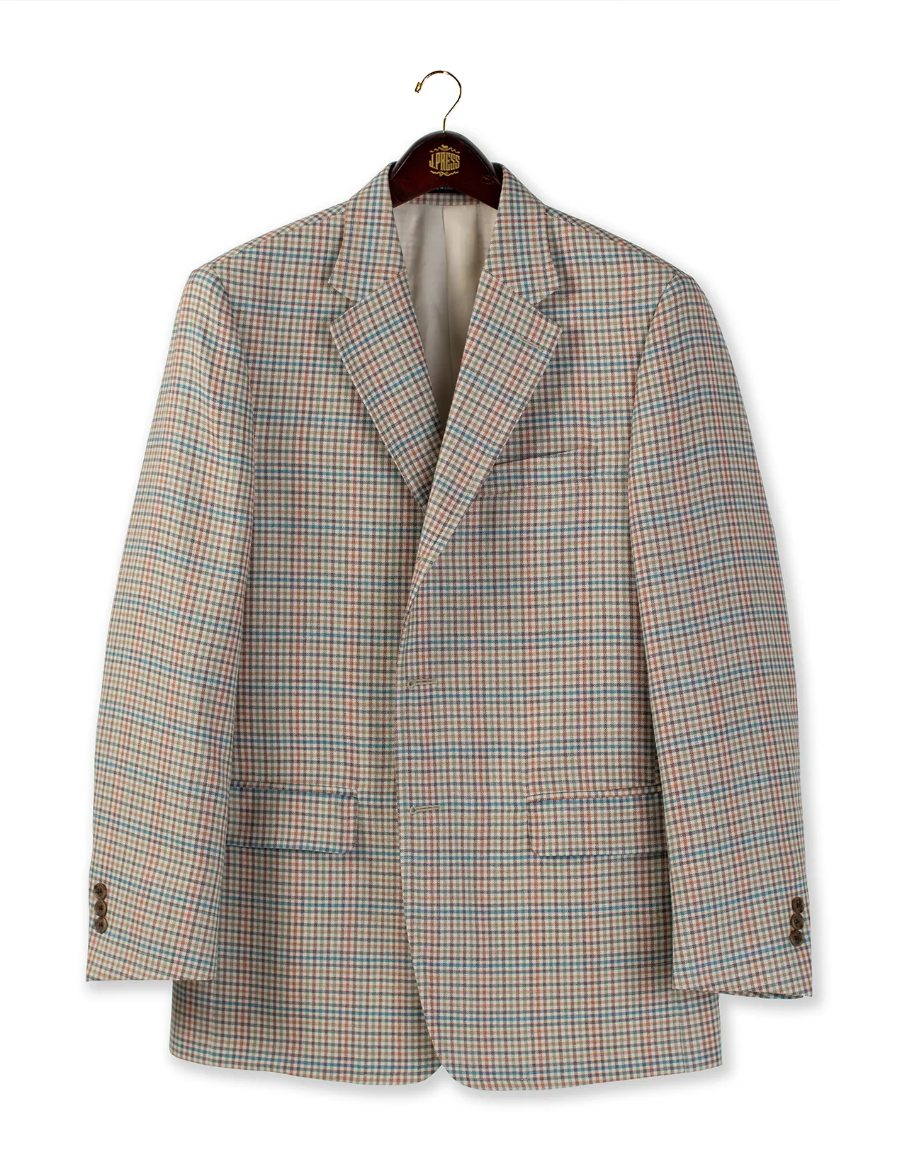 MULTICOLOR TAN CHECK SPORT COAT