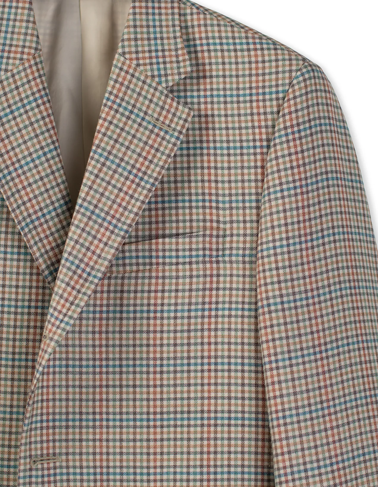 MULTICOLOR TAN CHECK SPORT COAT