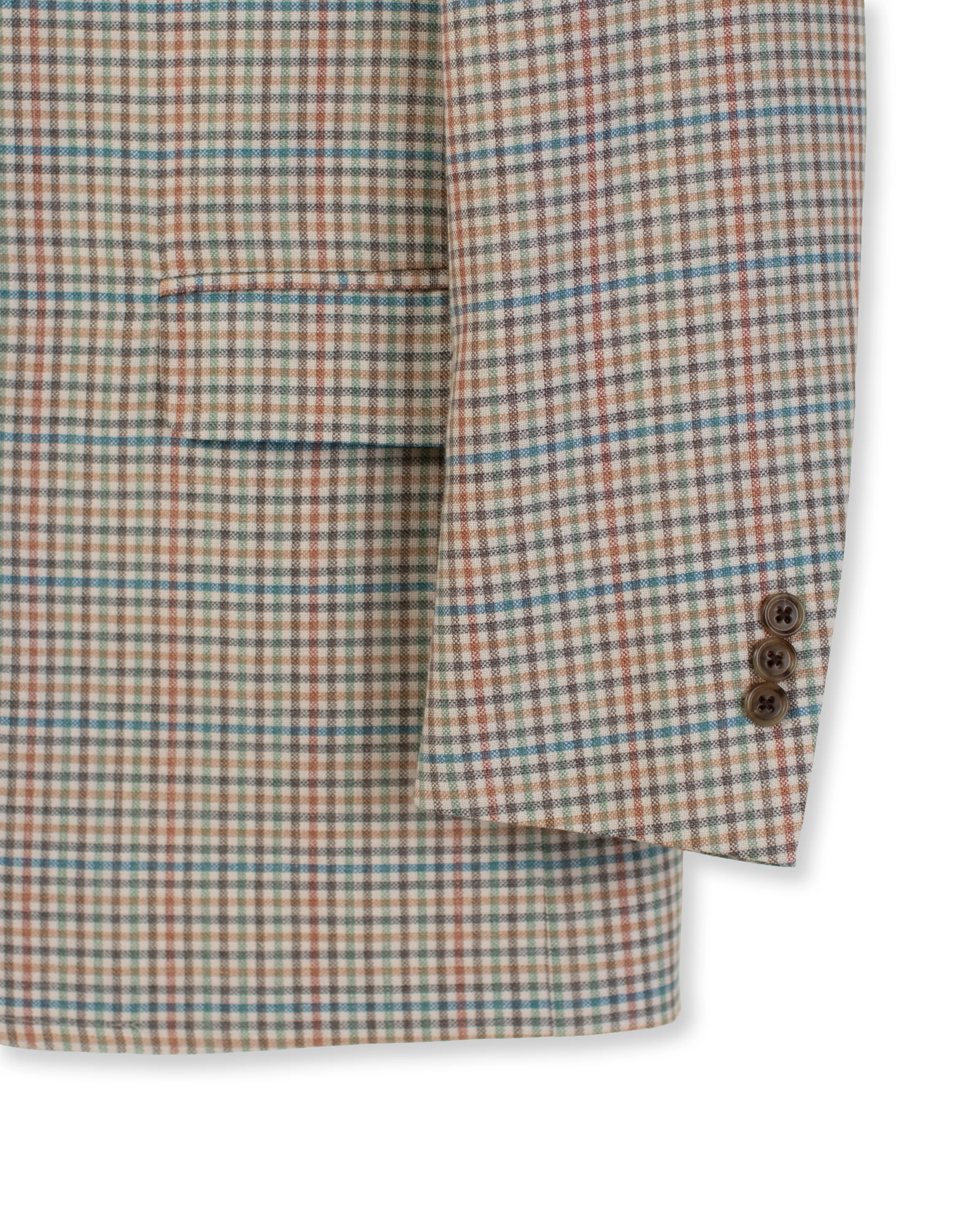 MULTICOLOR TAN CHECK SPORT COAT