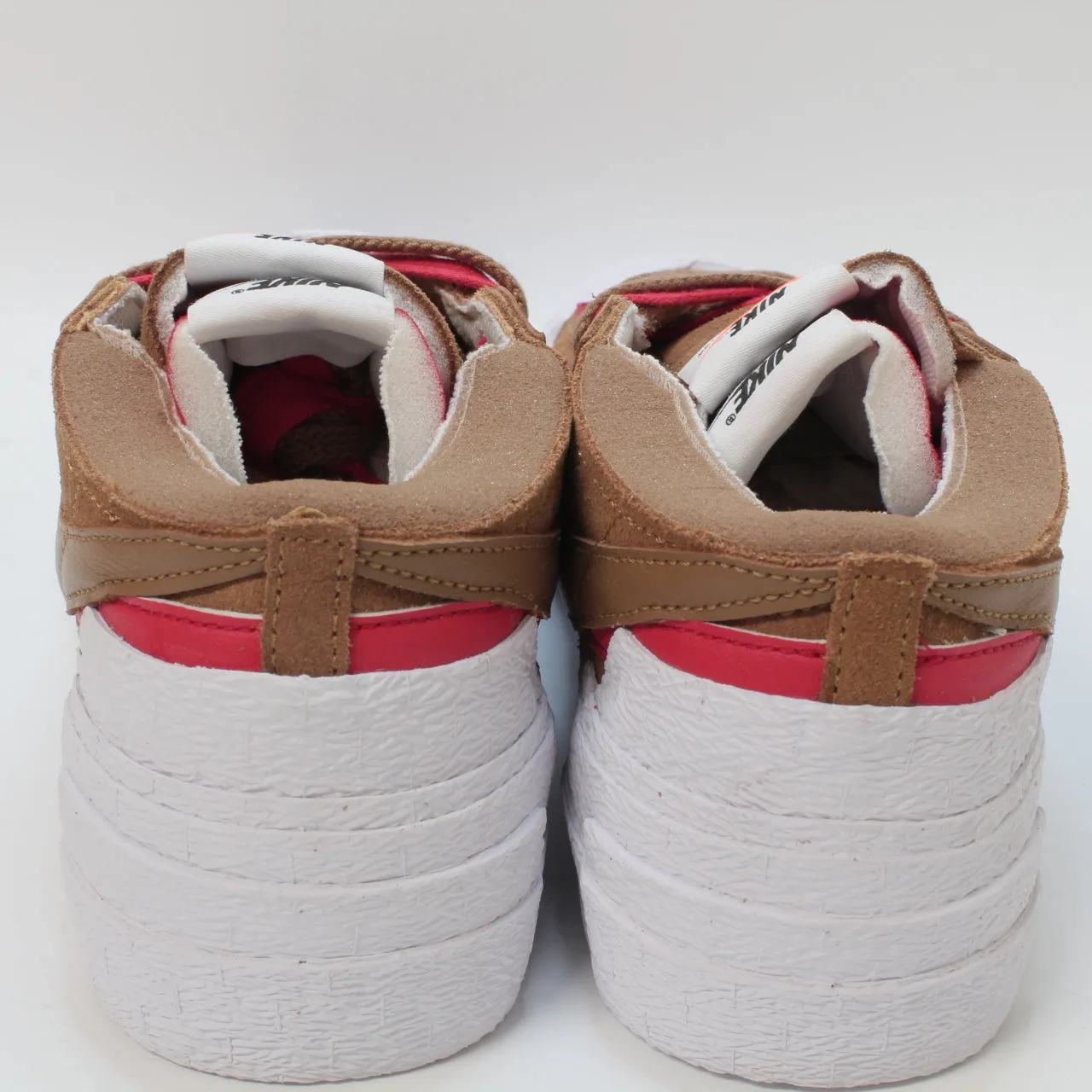 Nike Blazer Low Sacai Light British Tan University Red White Uk Size 6.5