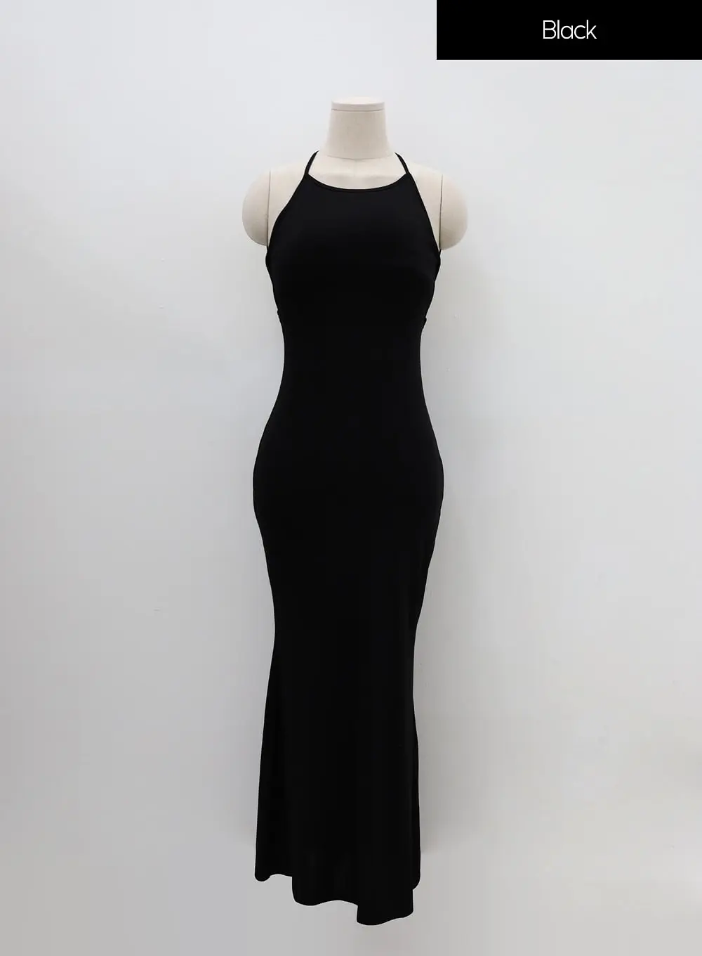 Open Back Cross Strap Maxi Dress IU11