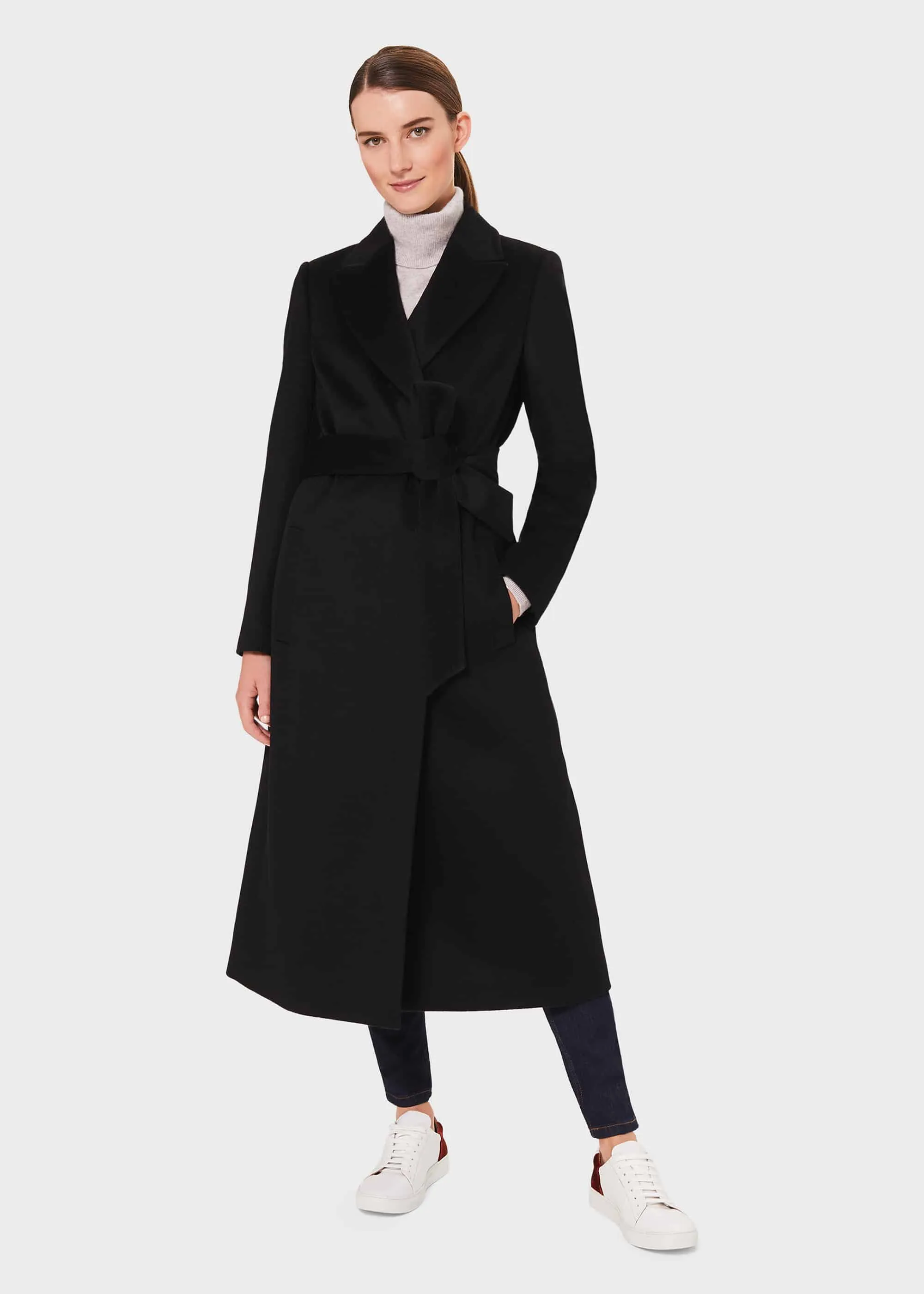 Petite Olivia Wool Wrap Coat 