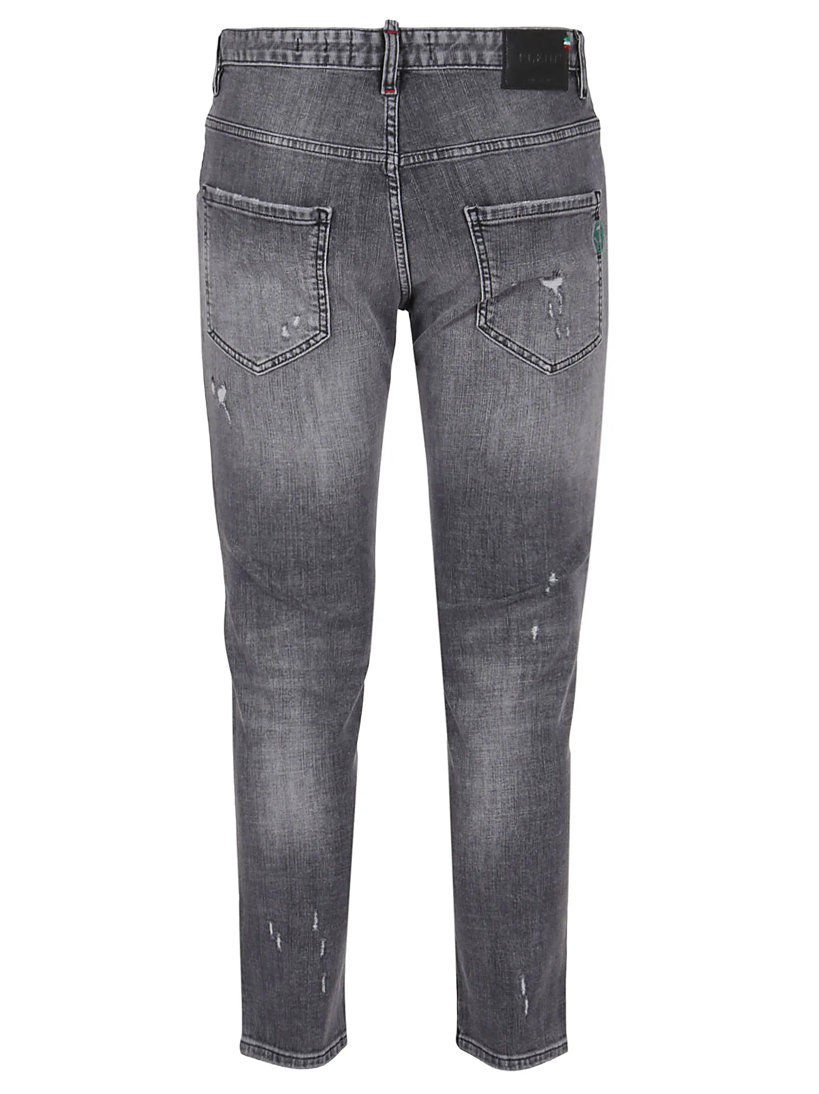 Philipp Plein Disstress Detail Straight-Cut Jeans